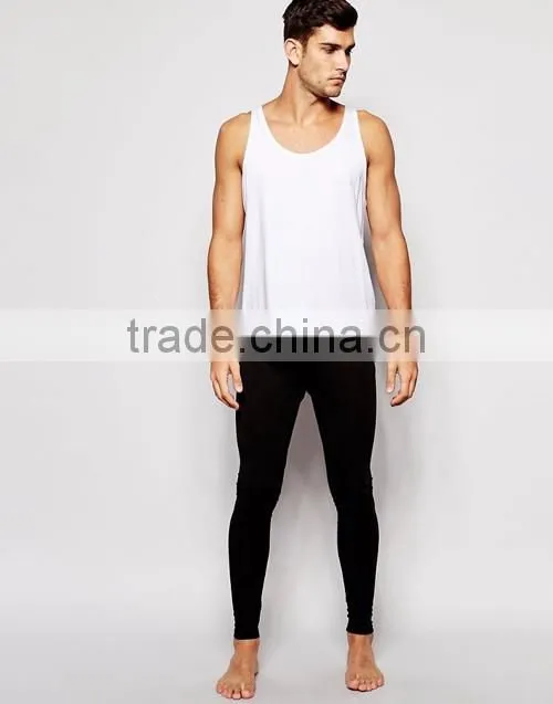 Men black soft loungewear fitness wear leggings OEM custom factory in China