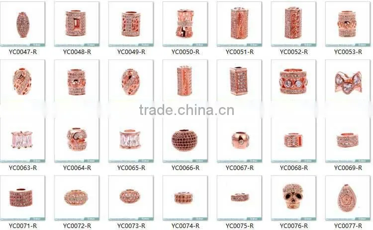 sterling silver beads pave bead wholesale 925 sterling silver beads
