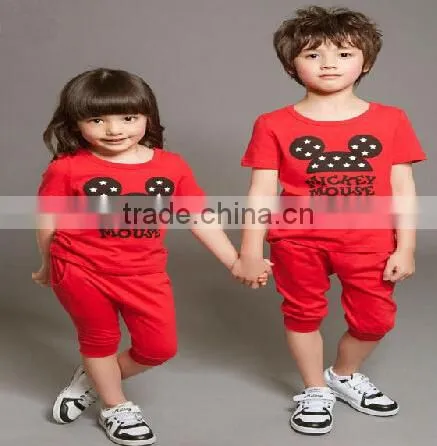 Wholesale clothes summer boy set child clothing 4