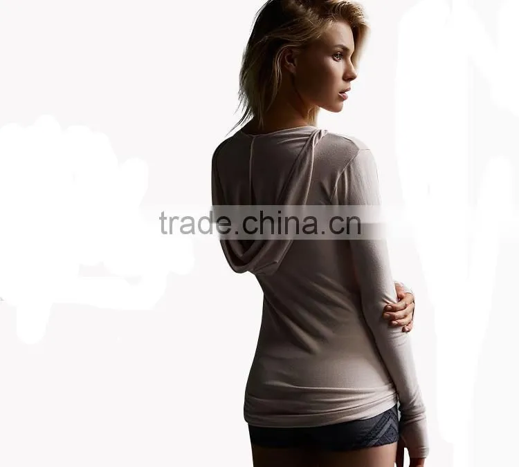 high quality custom 100% cotton exercise gym plain hoodie with glove