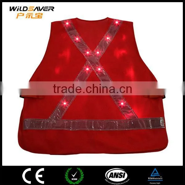 Customized Led strip yellow vest safety reflective jacket for outdoor work