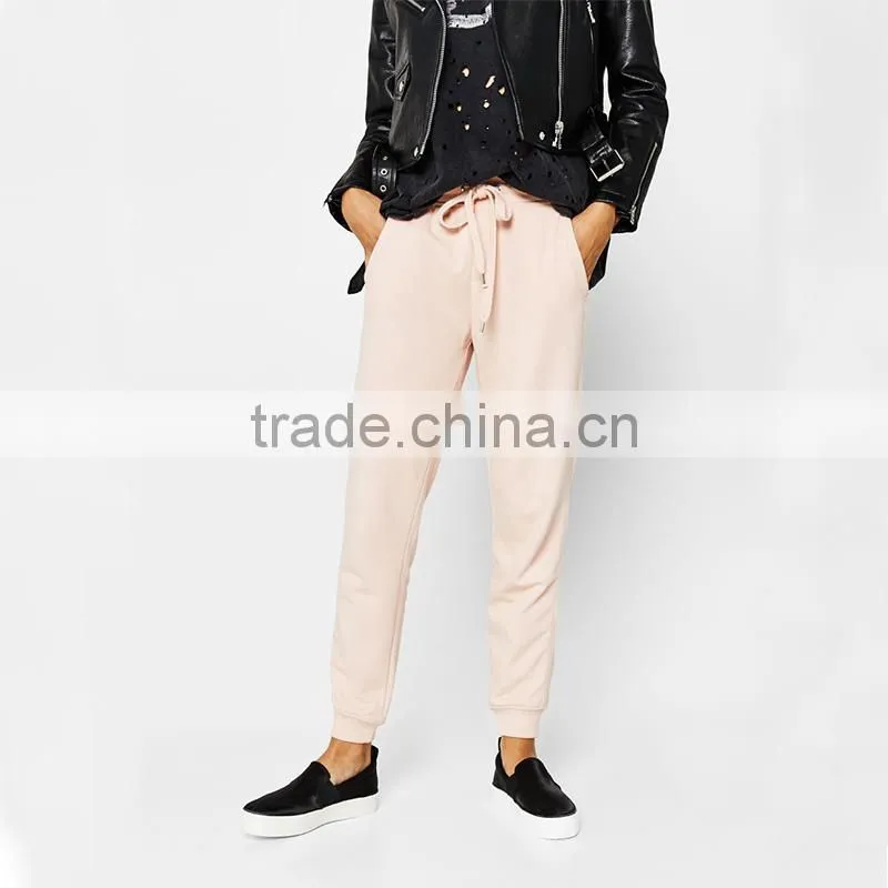 Women's trousers with cord soft loose fit Ankle banded jogger pants