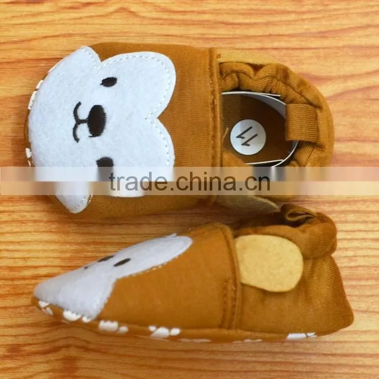 Cheap monkey face embroidered Baby booties
