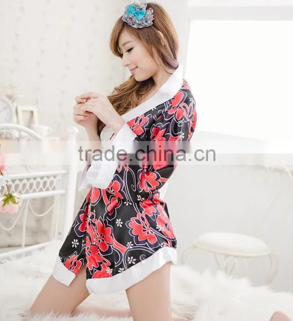 2015 polyester japanese sexy girl hot kimono