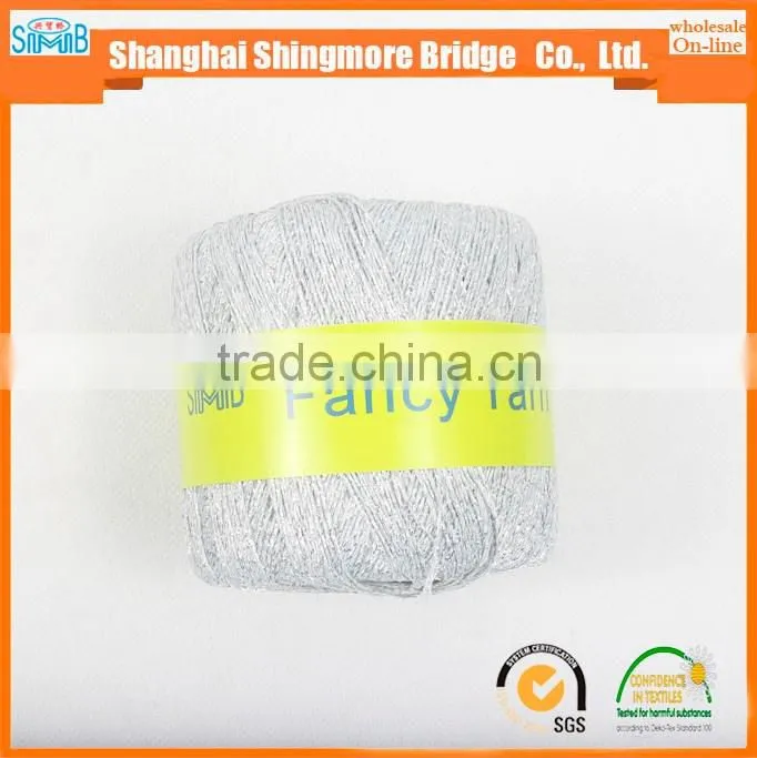 alibaba china textile yarn supplier hot wholesale oeko-tex standard metallic knitting yarn for crochet
