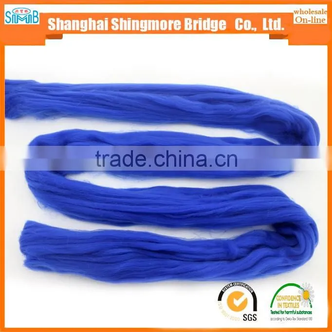 Alibaba gold supplier Shanghai Shingmore Bridge hot wholesale polyester tops yarn for spun yarn in low price
