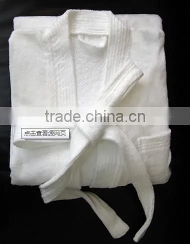 100% cotton white waffle bathrobe for hotel