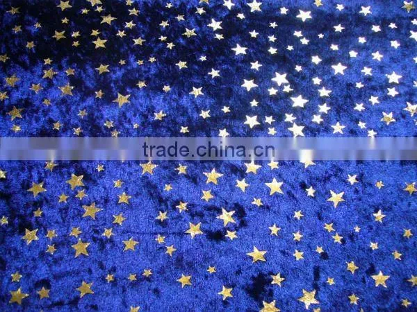 Hot sale 100% polyester bronzed dense velvet fabric for garment,sofa