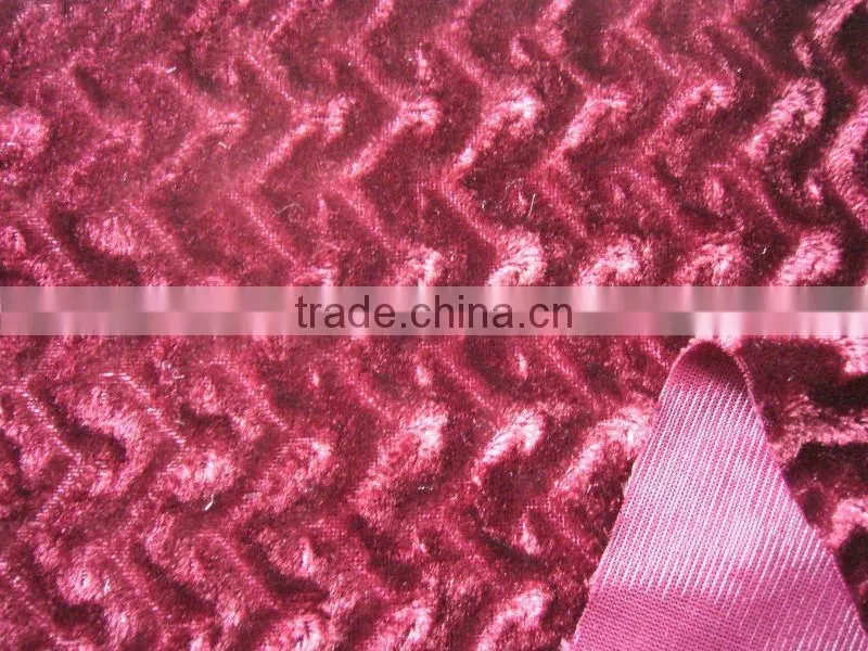 2013 New design middle east fabric,polyester tricot velvet, warp knitting velvet fabric