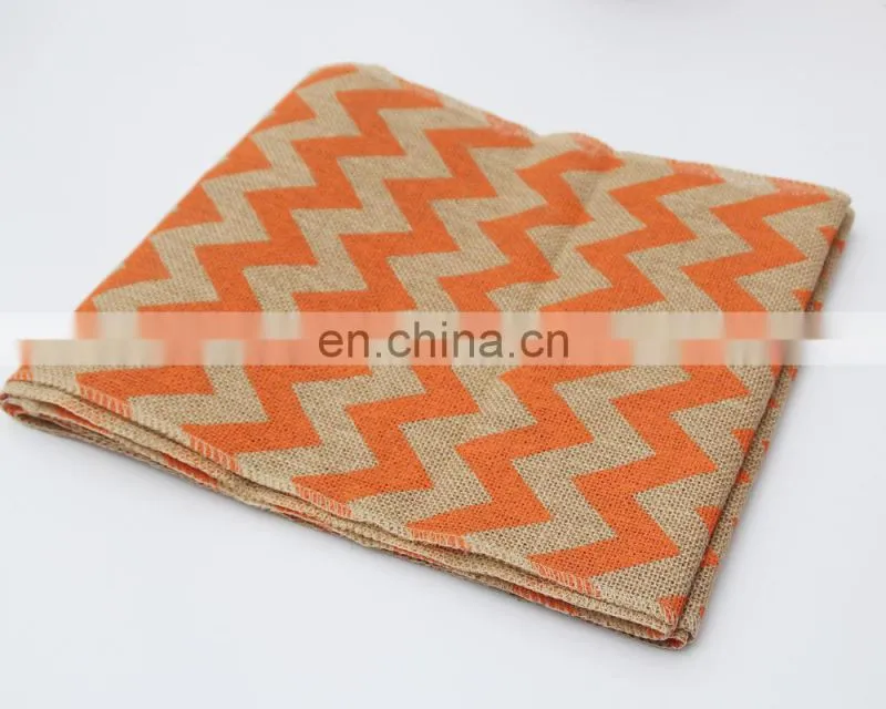 Wholesale Raised Grain Flax Table Runner Chevron