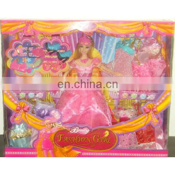 11.5 Inch 2013 Wedding Dress Little Girl Doll ModelsWith Dresses,Boots,Horse