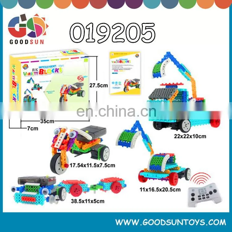 Educational plastic R/C toys for kids R/C car building blocks toys sets for sale