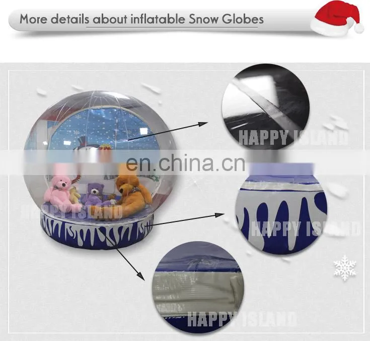 Attractive interesting inflatable snow globe for christmas, wedding snow globe,inflatable christmas snow globe