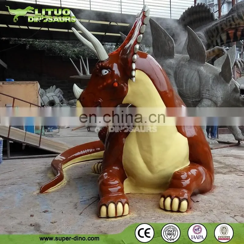 Park Fiberglass Sculpture Playground Dinosaur