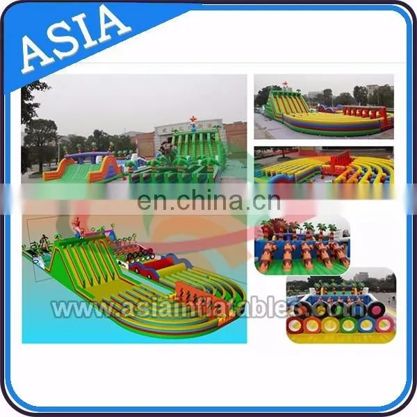 Factory Sale Round Track Inflatable Fun Obstacle Courses For Adults Sport Games