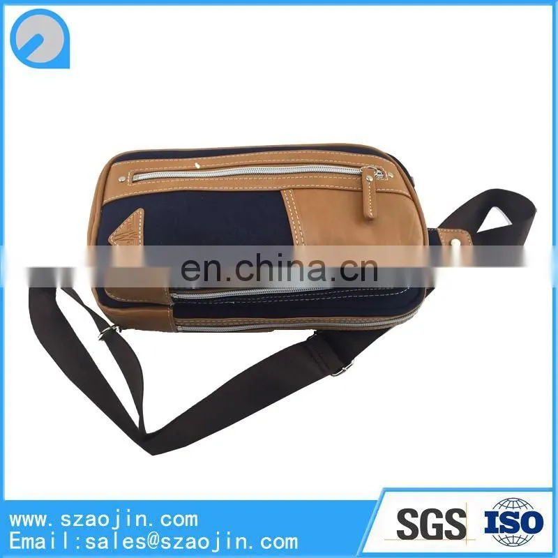 factory adjustable leather cross body bag for cycling