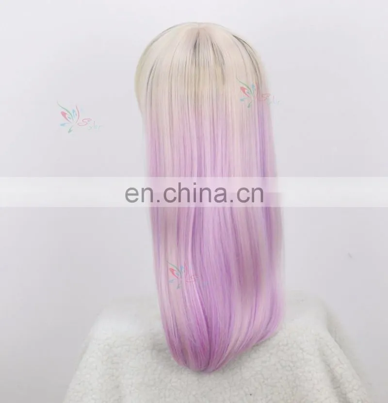 Styler Brand Wholesale doll wig products synthetic long purple cosplay hatsune wig