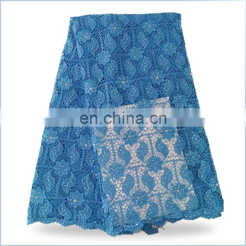 popular design high quality african cord lace/Water Soluble Lace fabrics for wedding drees LS15073145
