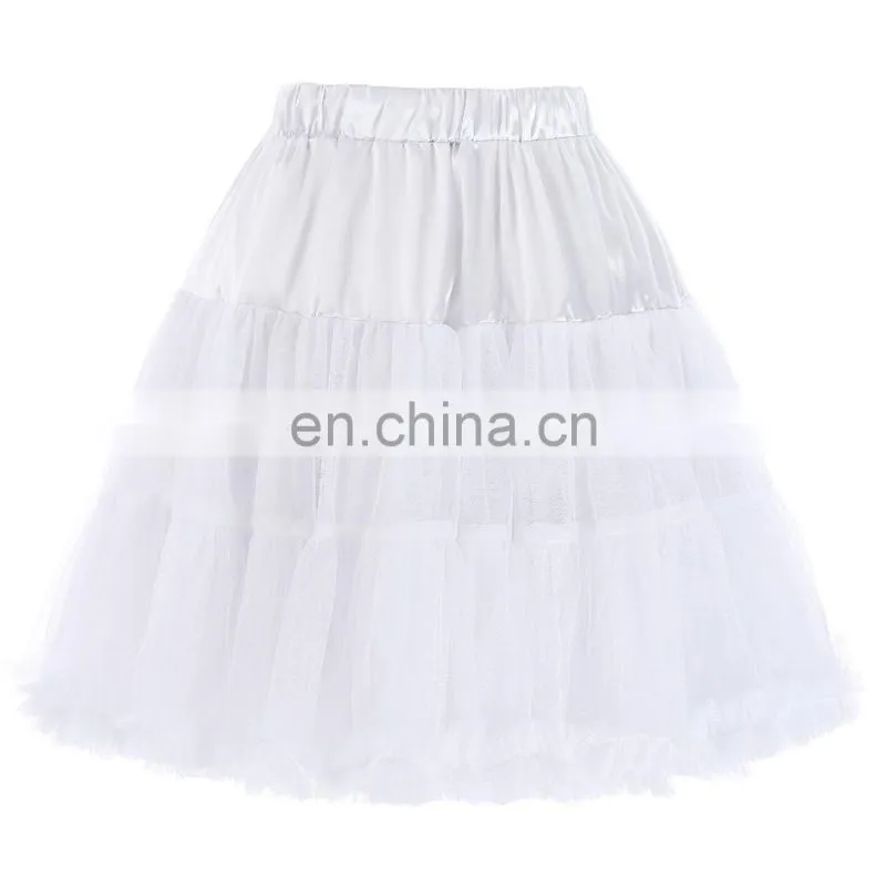 Belle Poque Luxury 3-Layers Soft Tulle Netting Red Crinoline Petticoat Underskirt for Retro Vintage Dresses BP000226-2