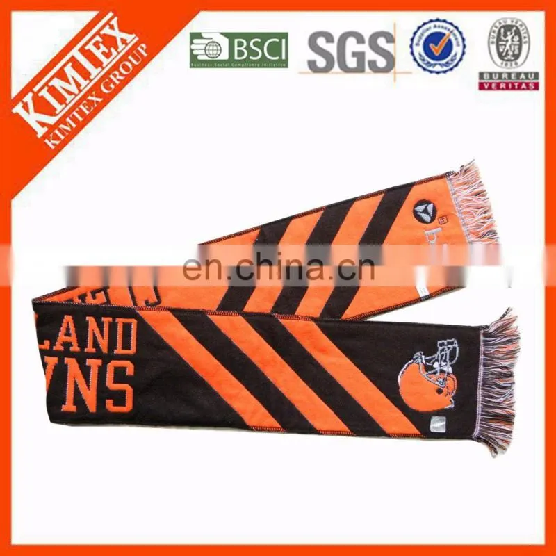 2016 acrylic woven football team scarf