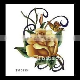 2012 Hot! Free sample!Eco-friendly temporary Wall Flower series tattoo stickers