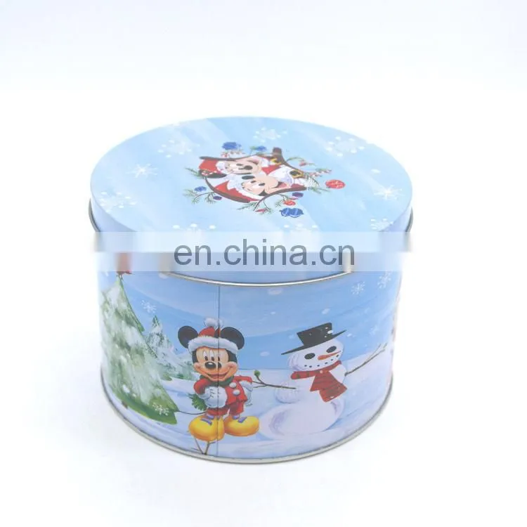 Custom cute biscuits in tin boxes christmas metal tin cans