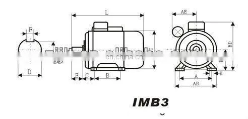 electric motor 5.5kw YL series single-phase electric motor