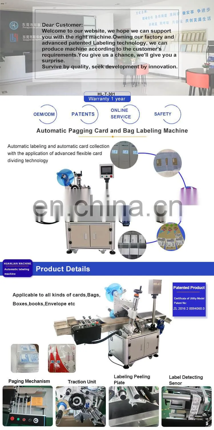 High Speed Paper Bags Labeling Machine With Code Printing