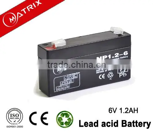 Matrix 6v 1.2ah Solar battery 1 year warranty quality