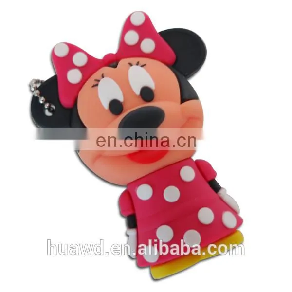 Wholesale PVC material Cartoon anime character custom usb flash drive
