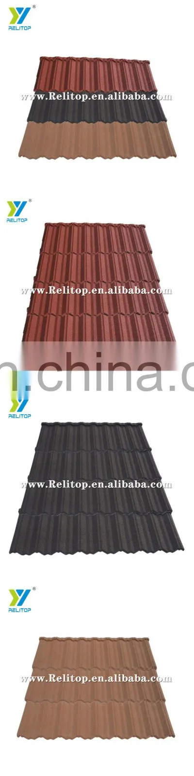 Modern Style Nosen Type Stone Coated Steel Roof Tile 0.3mm 0.35mm 0.4mm 0.5mm Metal Roofing Sheet