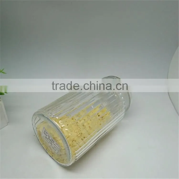 1300ml glass material candy jars with glass caps