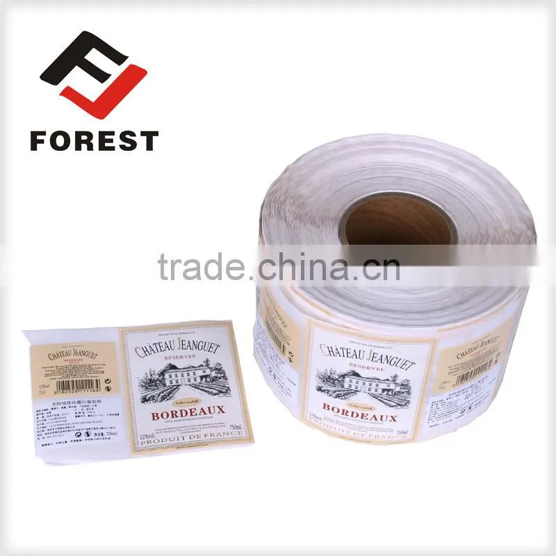 Supply cheap price red wine glass bottle brand label