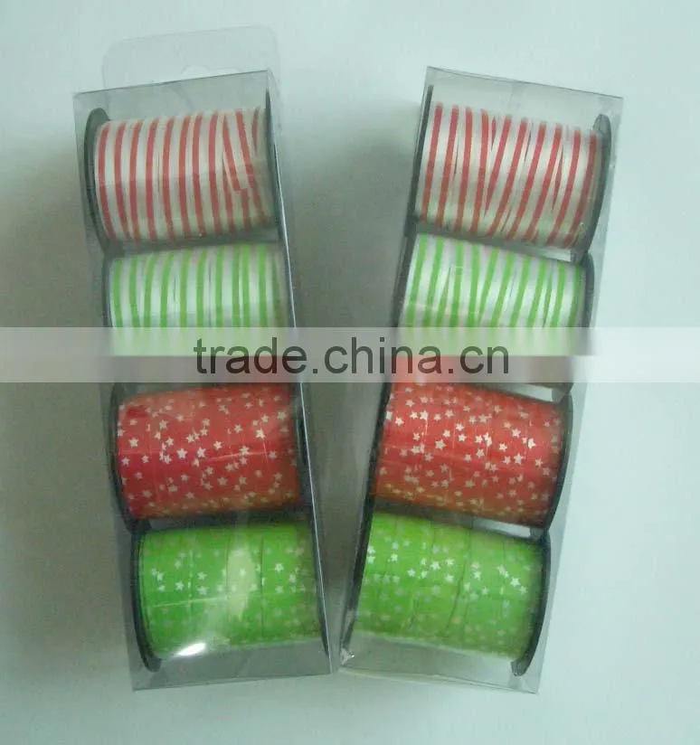 HOT SALE 3PK Mix Color 10 meters Metallic Poly Curly Ribbon Gift Bow
