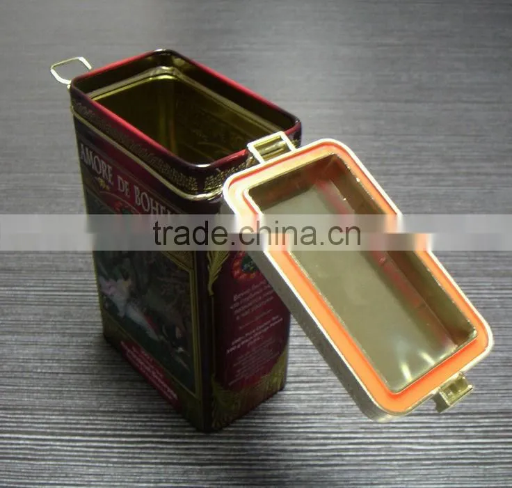 airtight tea tin box