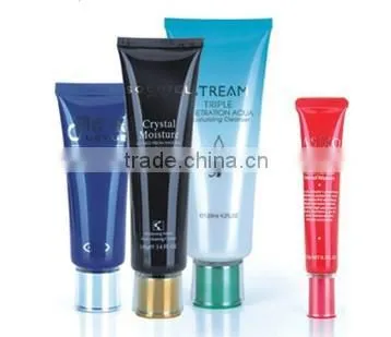 plastic tube with acrylic screw cap for skincare packaging