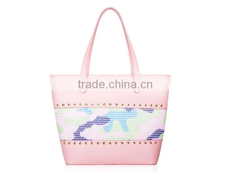 2015 Best Selling Fashion candy color Lady Leather Handbag