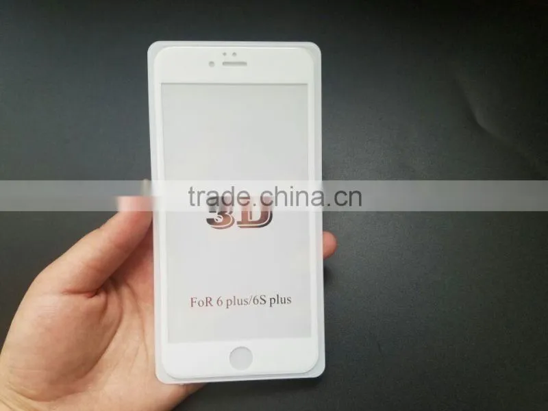 Perfet size!!100% full cover tempered glass screen protector with samll frame for iphone 6 /6 plus