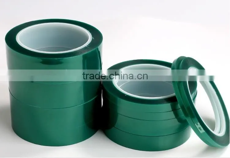 Heat resistant industrial green PET high temperature adhesive tape
