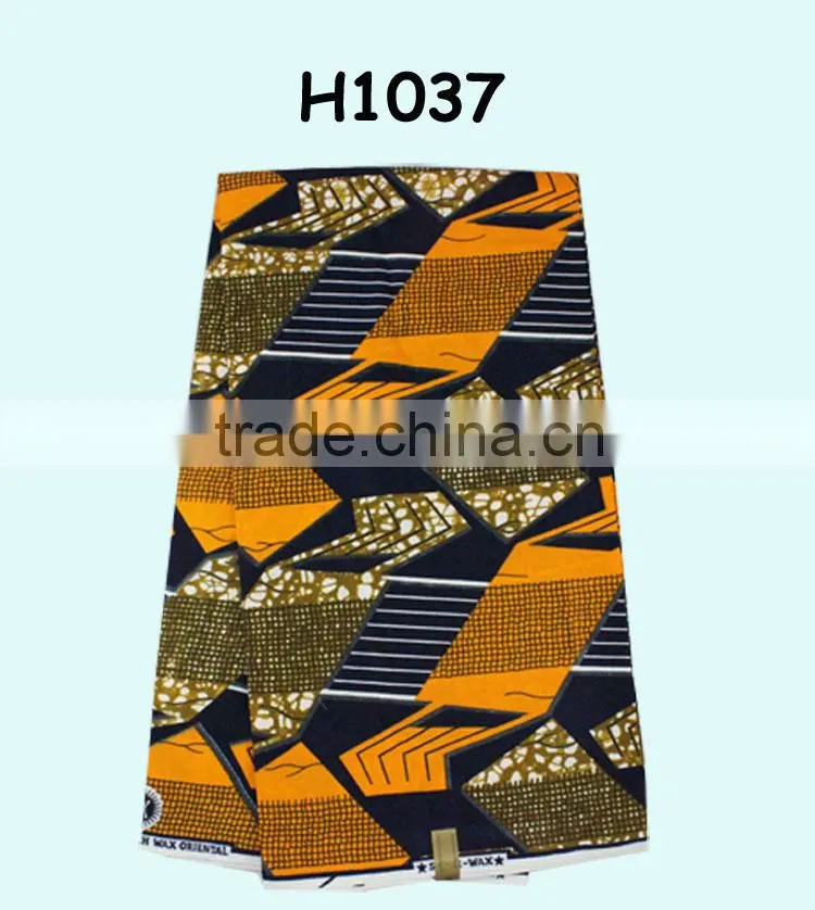 african wear design real wax batik fabric for women's dress H1037