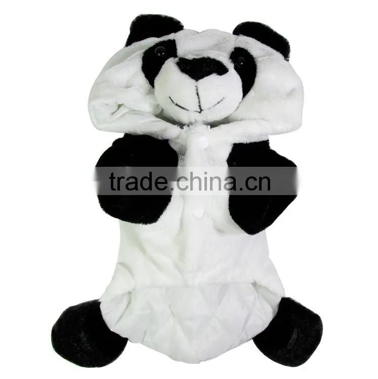 3D Dog Panda Clothes with Shorn Velvet Material and Rhombic Cotton-padded Lining fit for Autumn and Winter