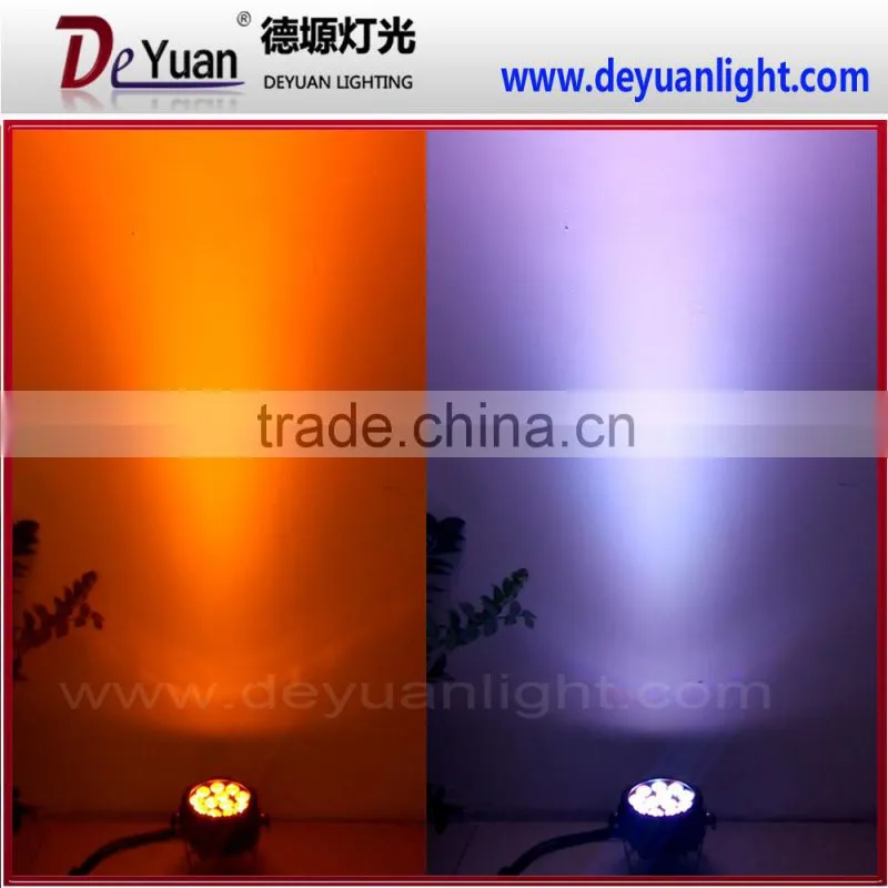 12pcs 12w Outdoor par led par 64 rgbwa uv led par light dmx stage lighting