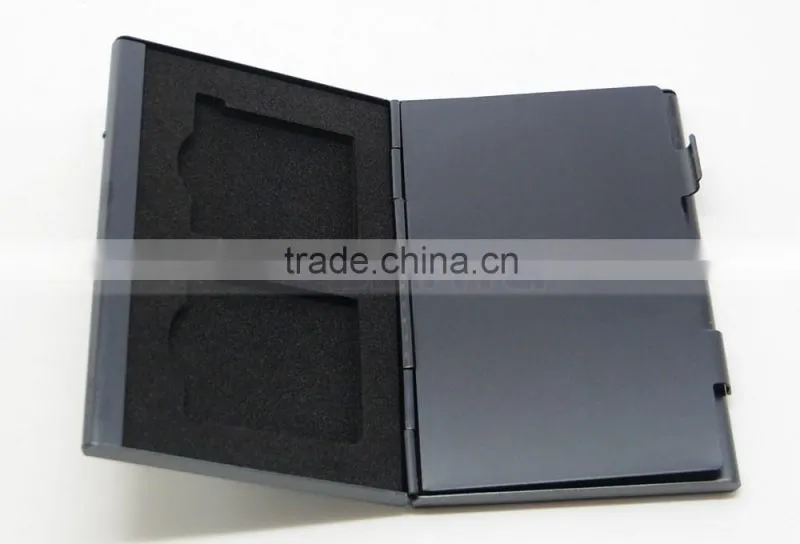 11 Slot Aluminium EVA Material Black 3DS Card Case for 2x 3DS 8x TF 1x SD Card