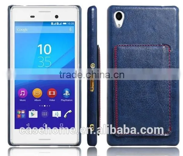 2016 Mobile Phone Back Leather Flip Case for Sony Xperia M4