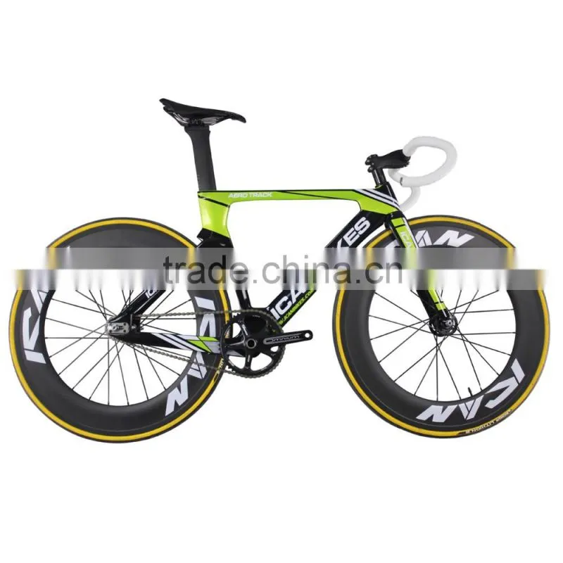 2016 Ican Super light 6.98kg carbon track bike aero completed track bicycle full carbon bikes fixed gear bike AC135