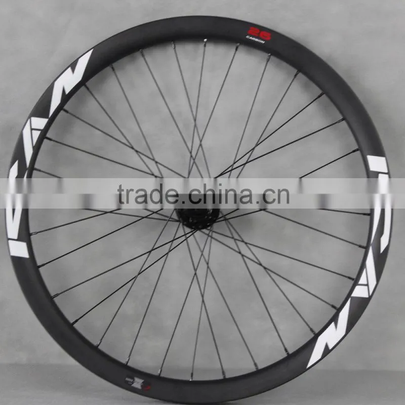 All mountain carbon wheels 26er mtb carbon wheelset 38mm clincher wheels tubeless ready hookless mtb wheels AM260-TL