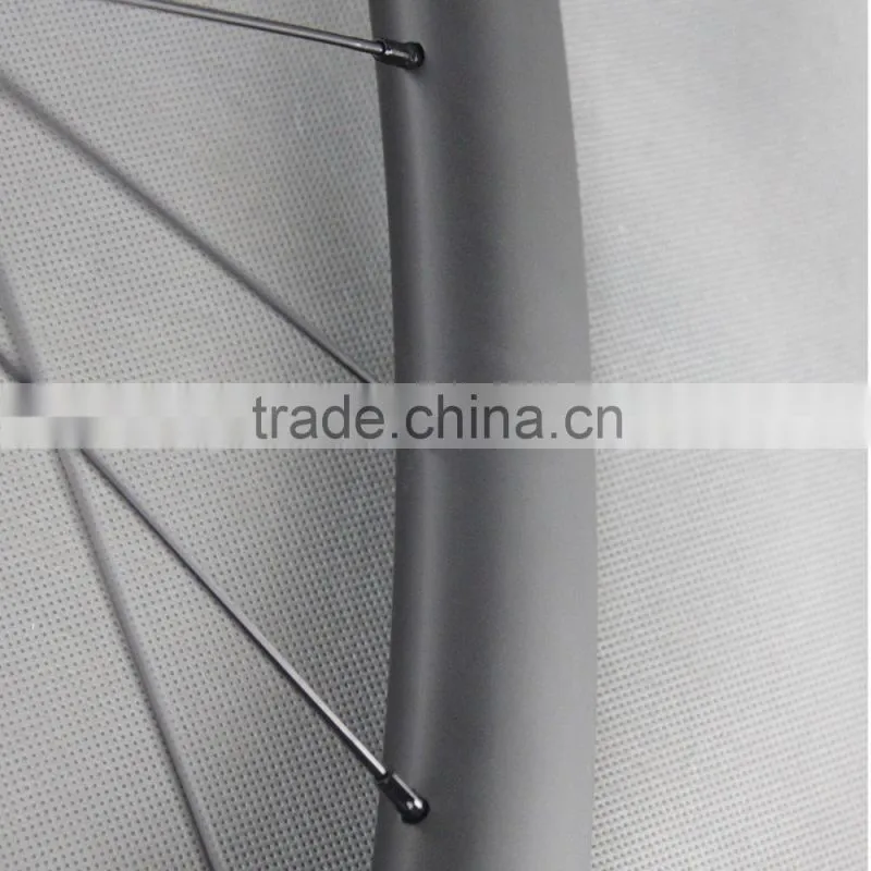 40mm tubular 700c road disc brake carbon wheel,bicycle carbon wheelset with titamium quick release double disc brake W40T