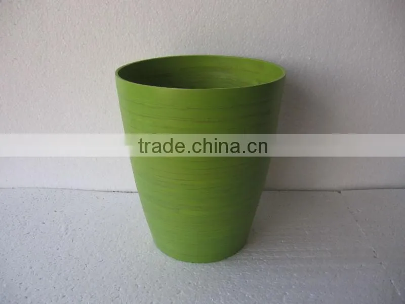 Laminated bamboo planter