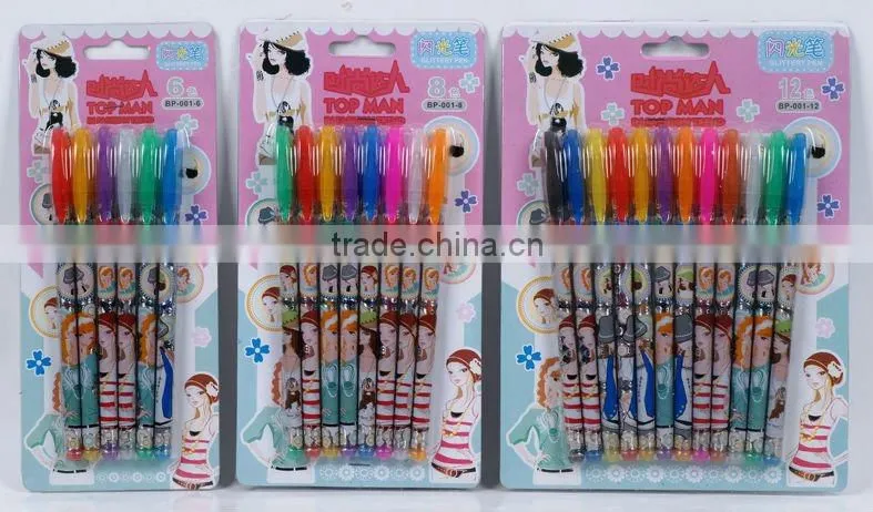 transparent glitter gel pen