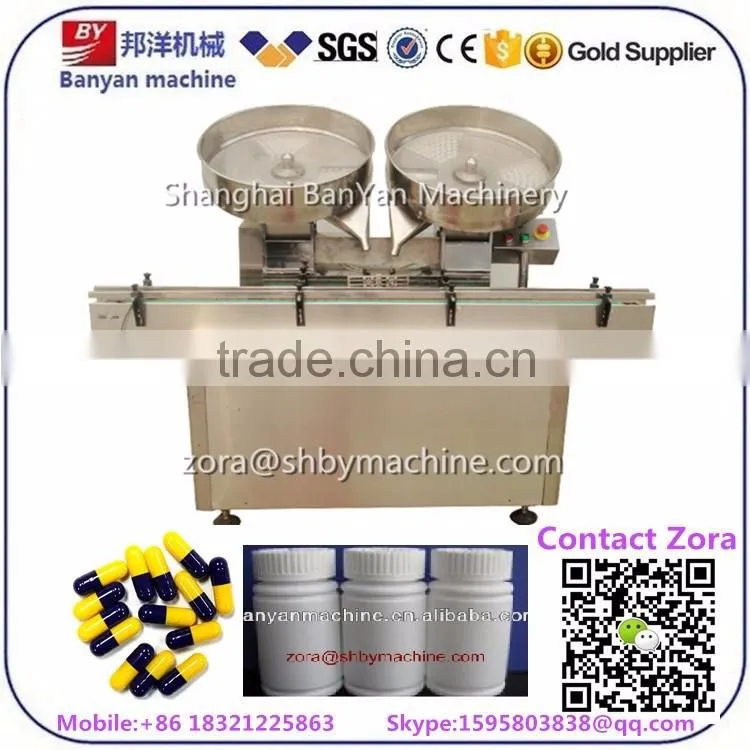 Double heads Automatic coffee capsule filling machine, capsule counting machine